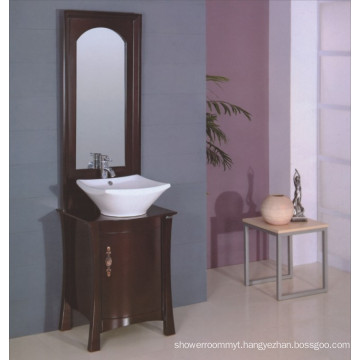 Floor Solid Wood Bathroom Furniture (B-195)